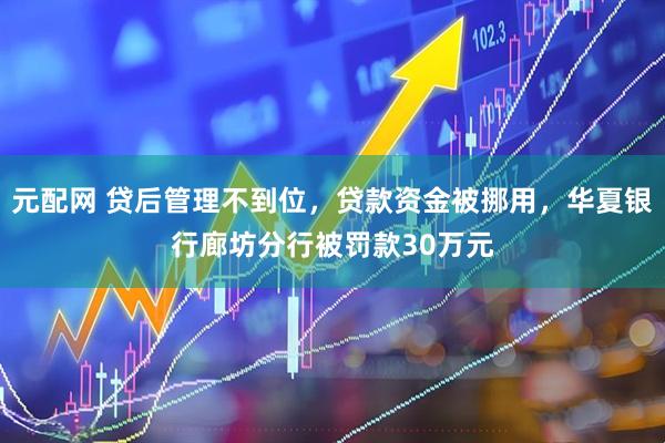 元配网 贷后管理不到位，贷款资金被挪用，华夏银行廊坊分行被罚款30万元